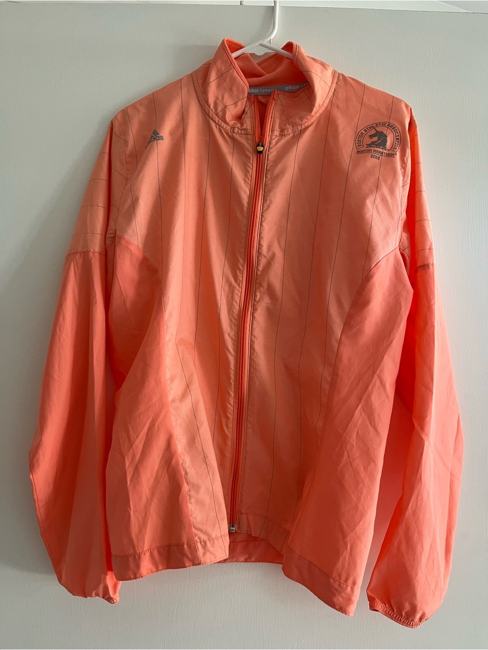 adidas Coral-Orange Full-Zip Track Jacket